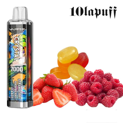 PUFF 7000 VAPME crystal - Strawberry Raspberry Candy 