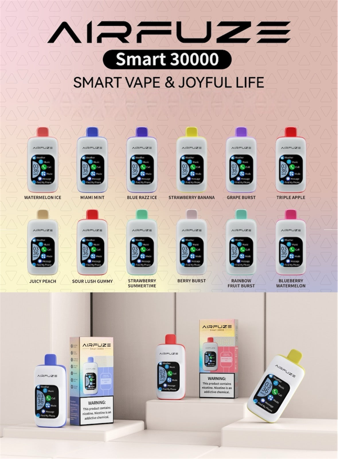 PUFF 30000 AIRFUZE CONNECT - 12 Scents Available -