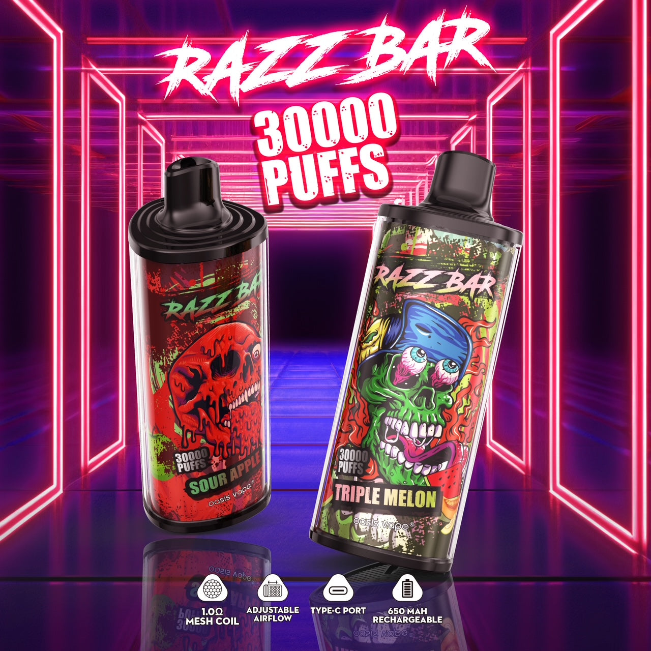 PUFF 30000 RAZZBAR - Blackberry Ice -