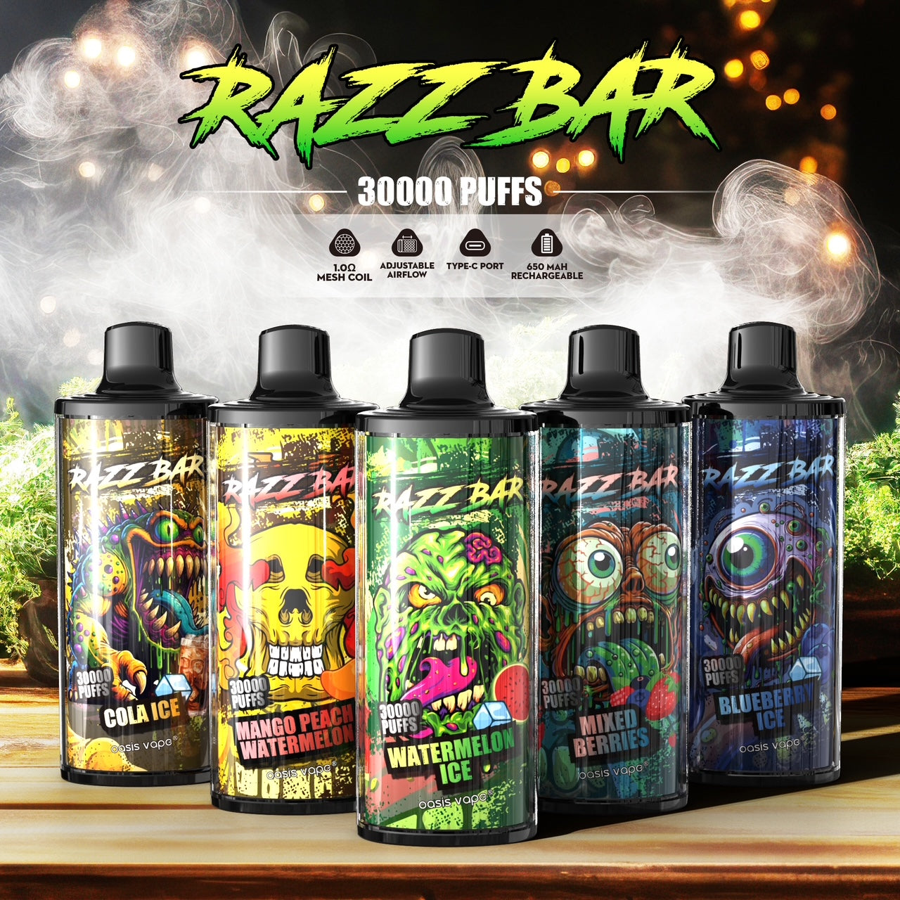 PUFF 30000 RAZZBAR - Peach Mango Pineapple -