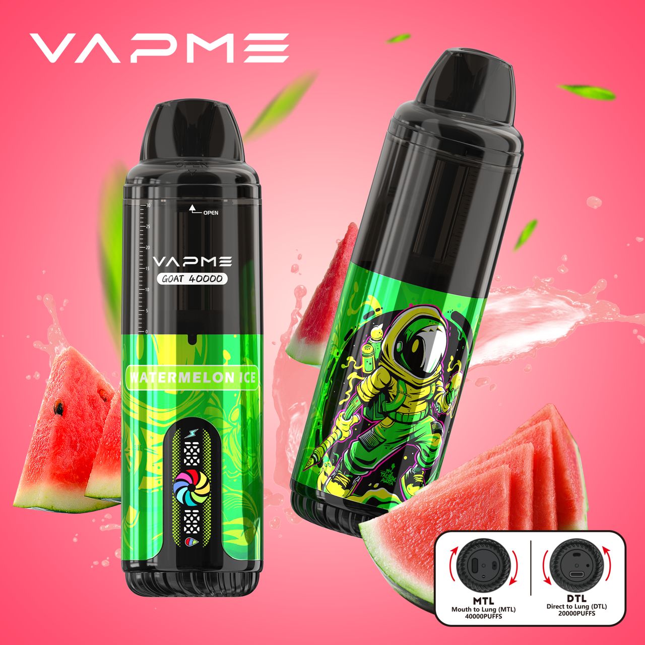 PUFF 40000 VAPME GOAT - Wassermelone Eis