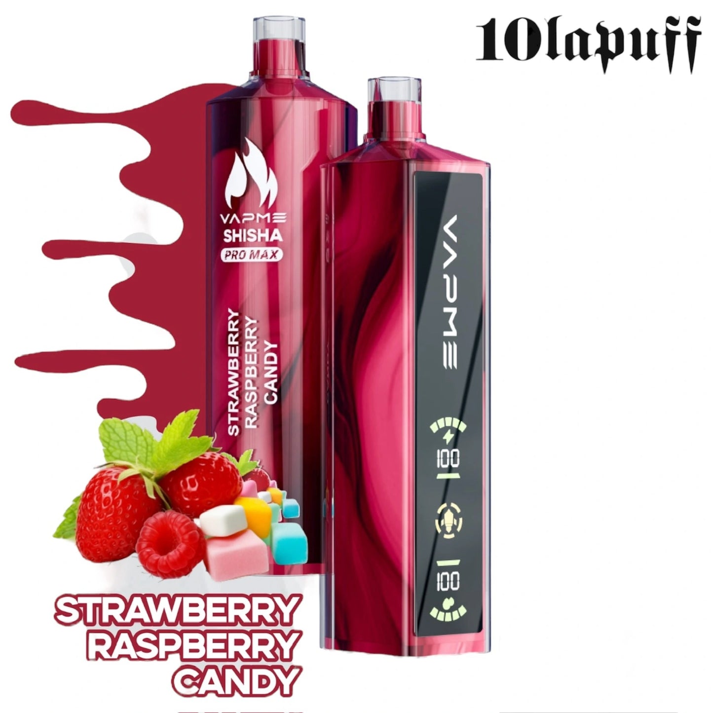 PUFF 20000 SHISHA PRO MAX VAPME - Strawberry Raspberry Candy