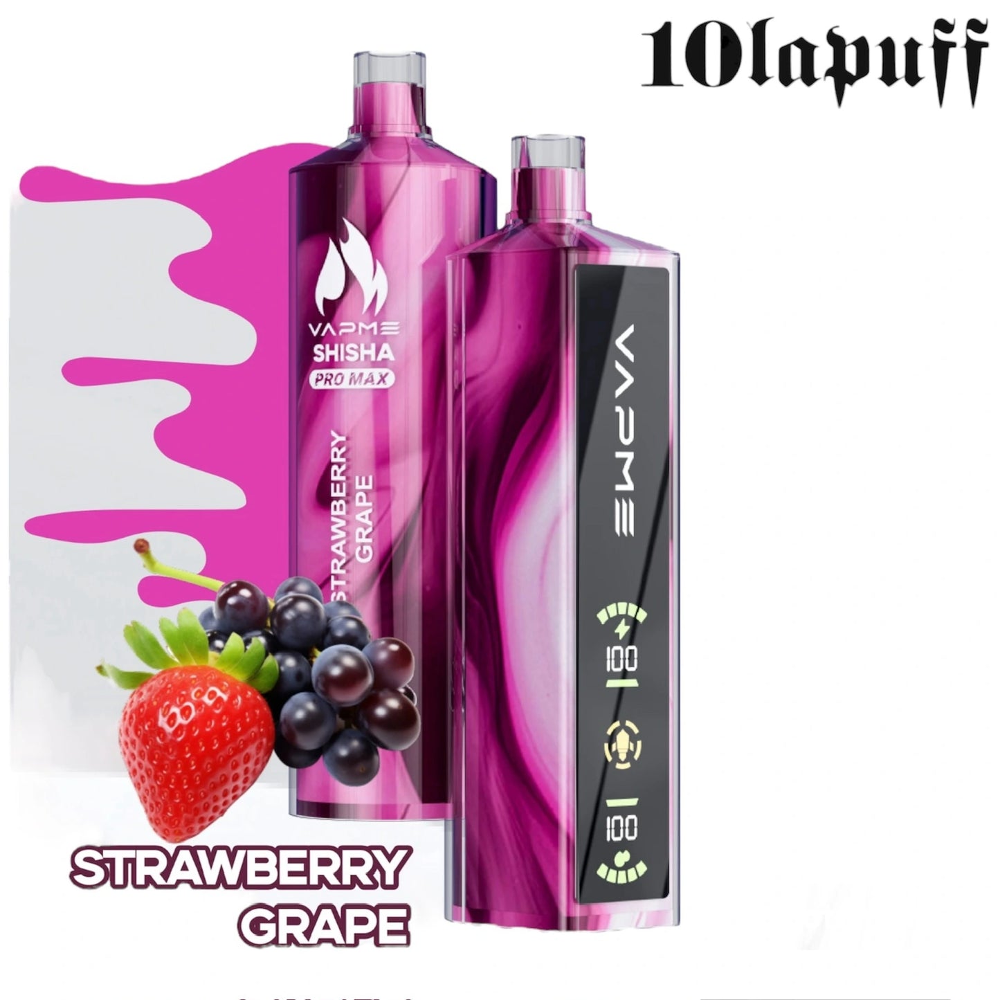 PUFF 20000 SHISHA PRO MAX VAPME  - Fraise Raisin