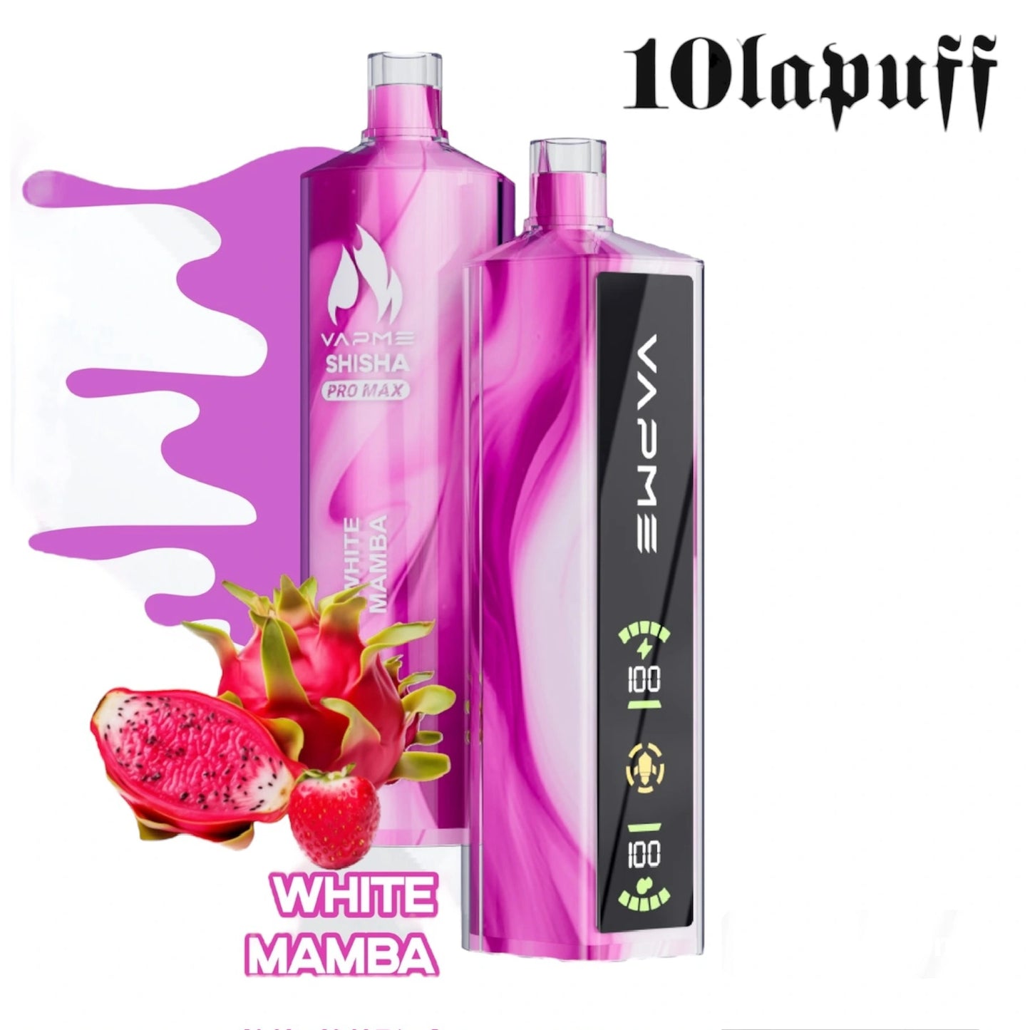 SHISHA PRO MAX VAPME PUFF 20000 - White Mamba