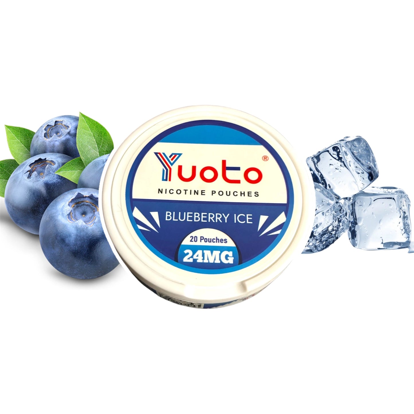 YUOTO SNUS Pouches 24mg - Saveur Myrtille Glacée