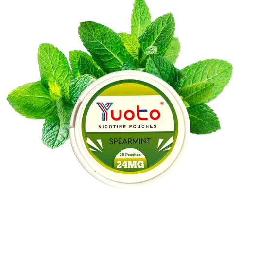 YUOTO SNUS Pouches 24mg - Saveur Spearmint Rafraîchissante